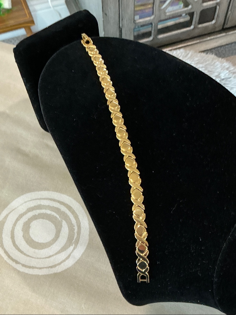 18k over stainless steel bracelet